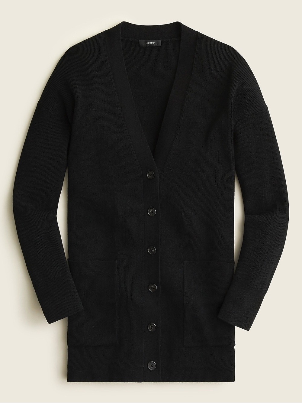 J. Crew Ribbed long cardigan sweater Wool Blend Oversized Size Small Button Up